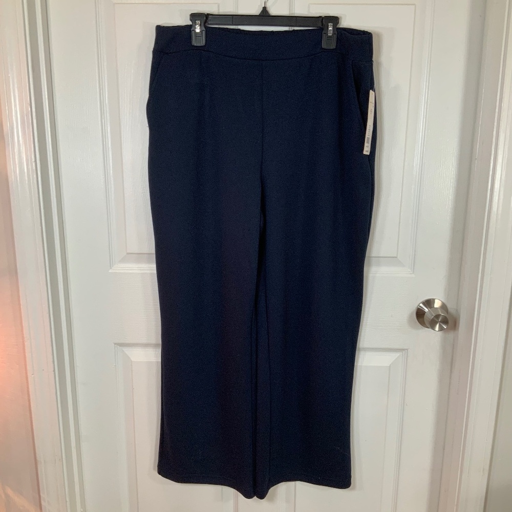 Nanette Lepore Navy Tailored Classic Slim Work Trousers Size XL New